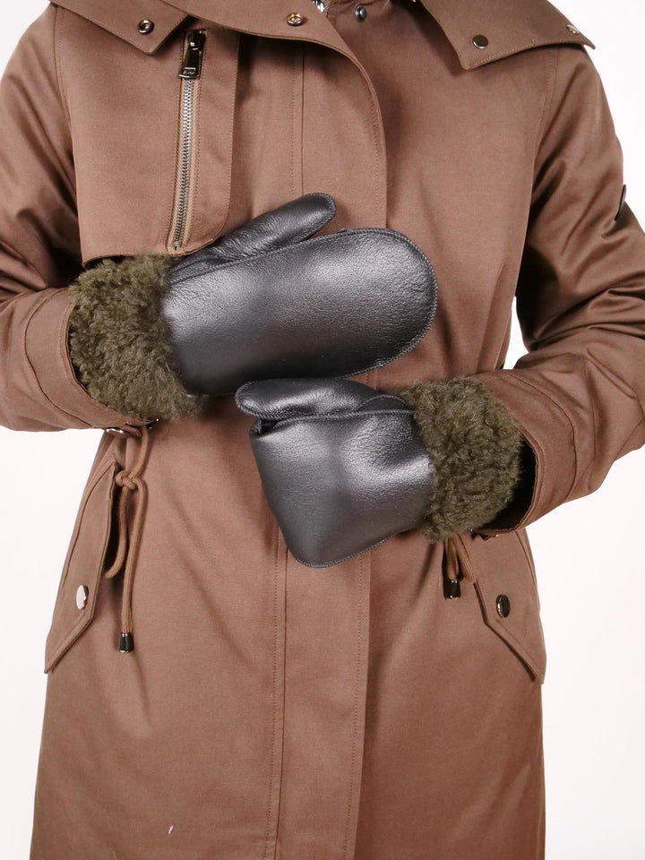 ZXM -114 -F Mittens - Hyggeligt manchet - Suede Lammet - Accesories - Sort