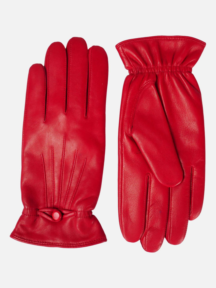 2646 Handske - Lamblink læder -accesories - rød