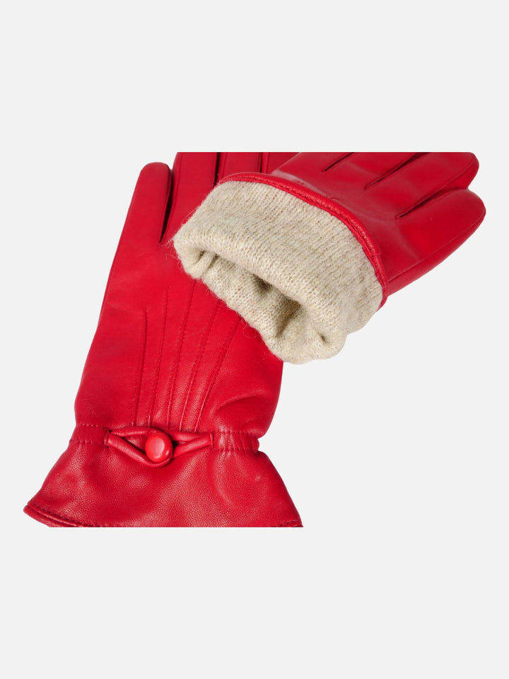2646 Handske - Lamblink læder -accesories - rød