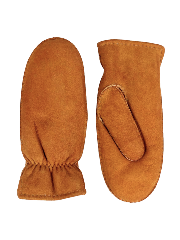 ZXM-040 - Rulamsluffer - Unisex - Cognac med hvid uld