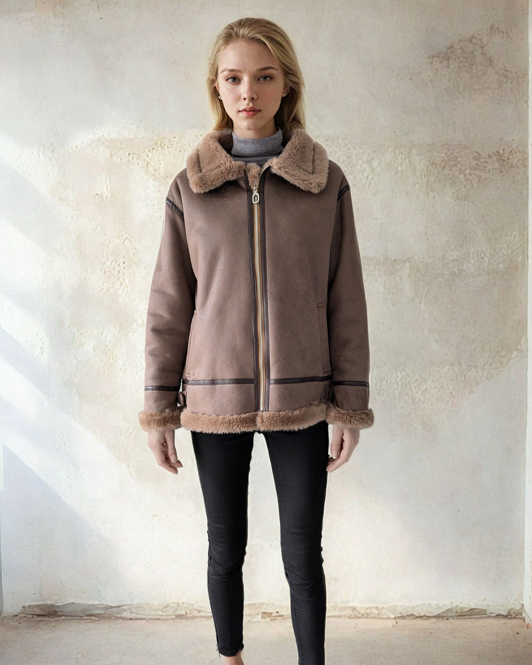 Hasel, 70 cm. - Kragen - Air Wool - Damen - Kastanie