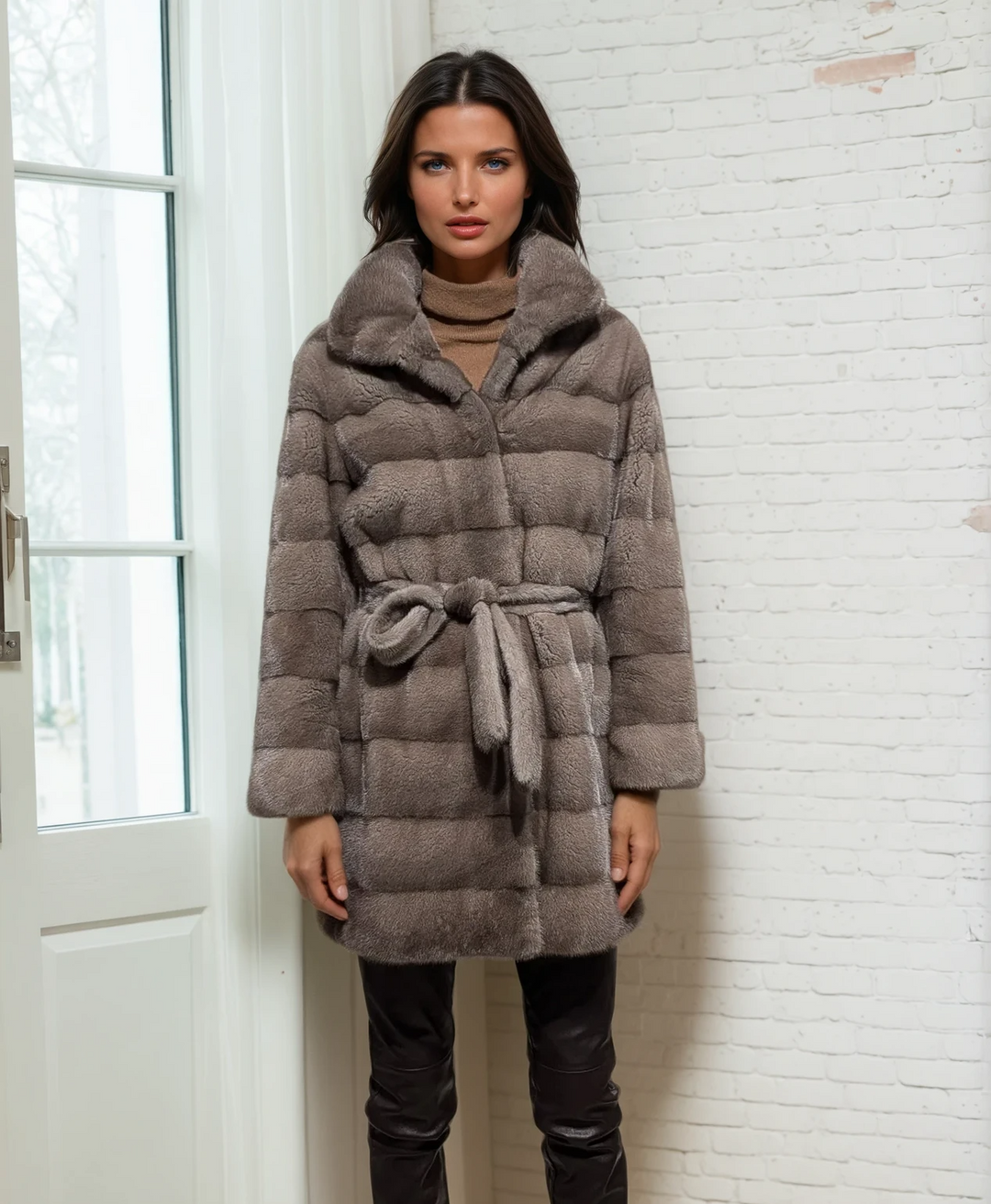 Olise, 90 cm. - Nerz - Damen - Silberblau