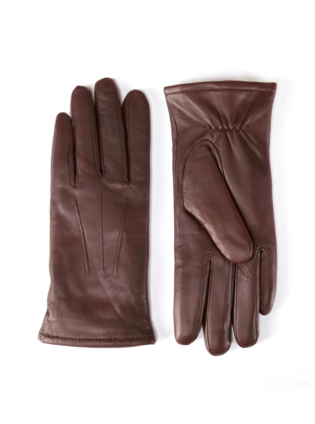 127 -W Glove - Lamb Slink Leather -Accesories - Brown