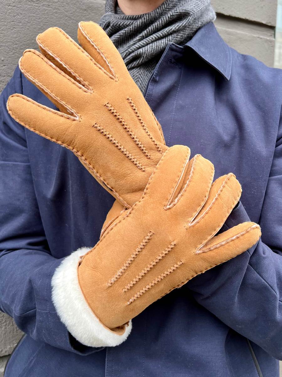 ZXM -010 Shearling Gloves - Camel