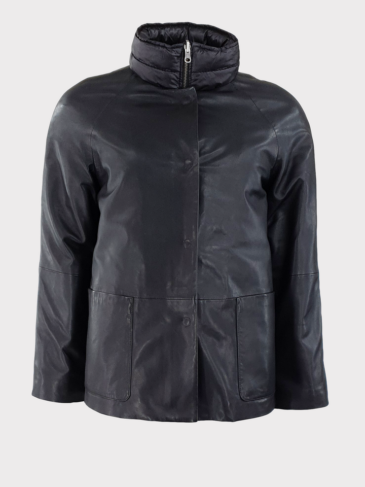 Scarlet sort læderjakke