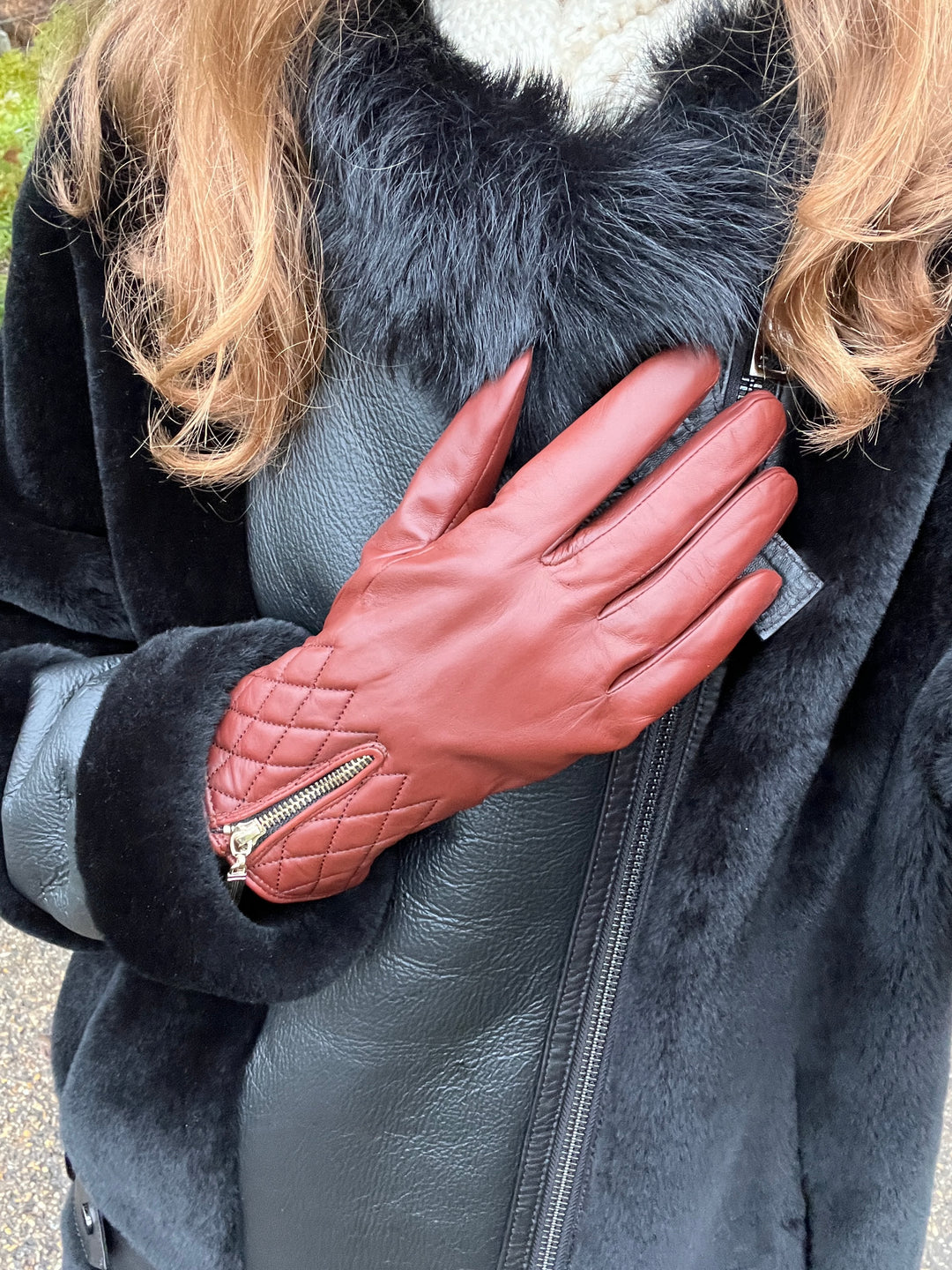 2687 Lamb Slink Leather Glove - Whisky