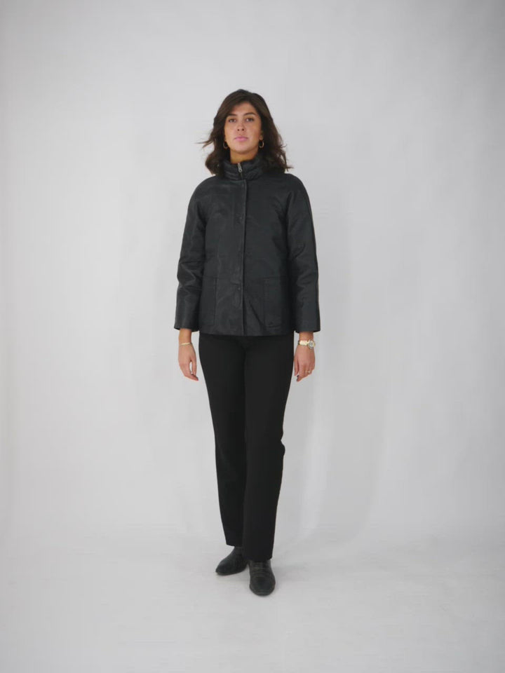 Scarlet sort læderjakke