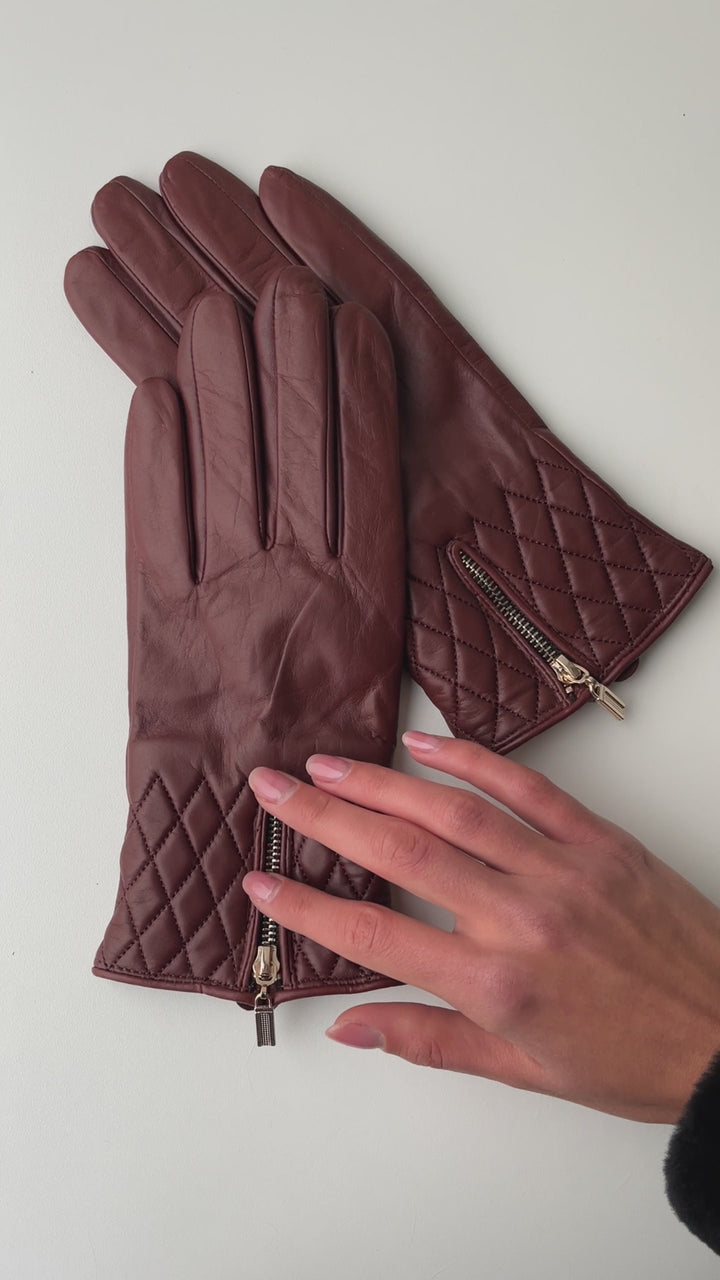 2687 Lamb Slink Leather Glove - Whisky