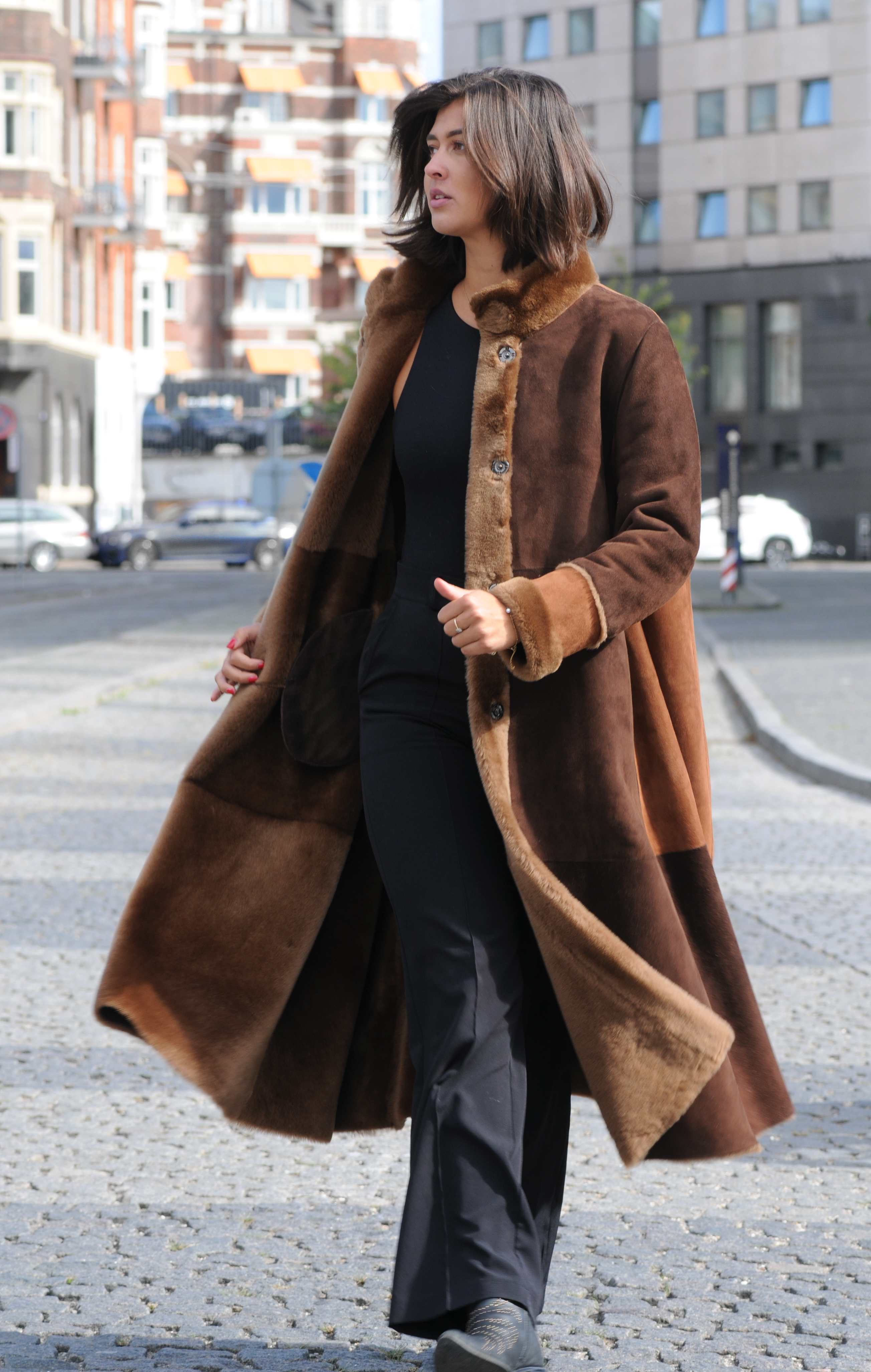 Shearling and lamb fur used in jackets