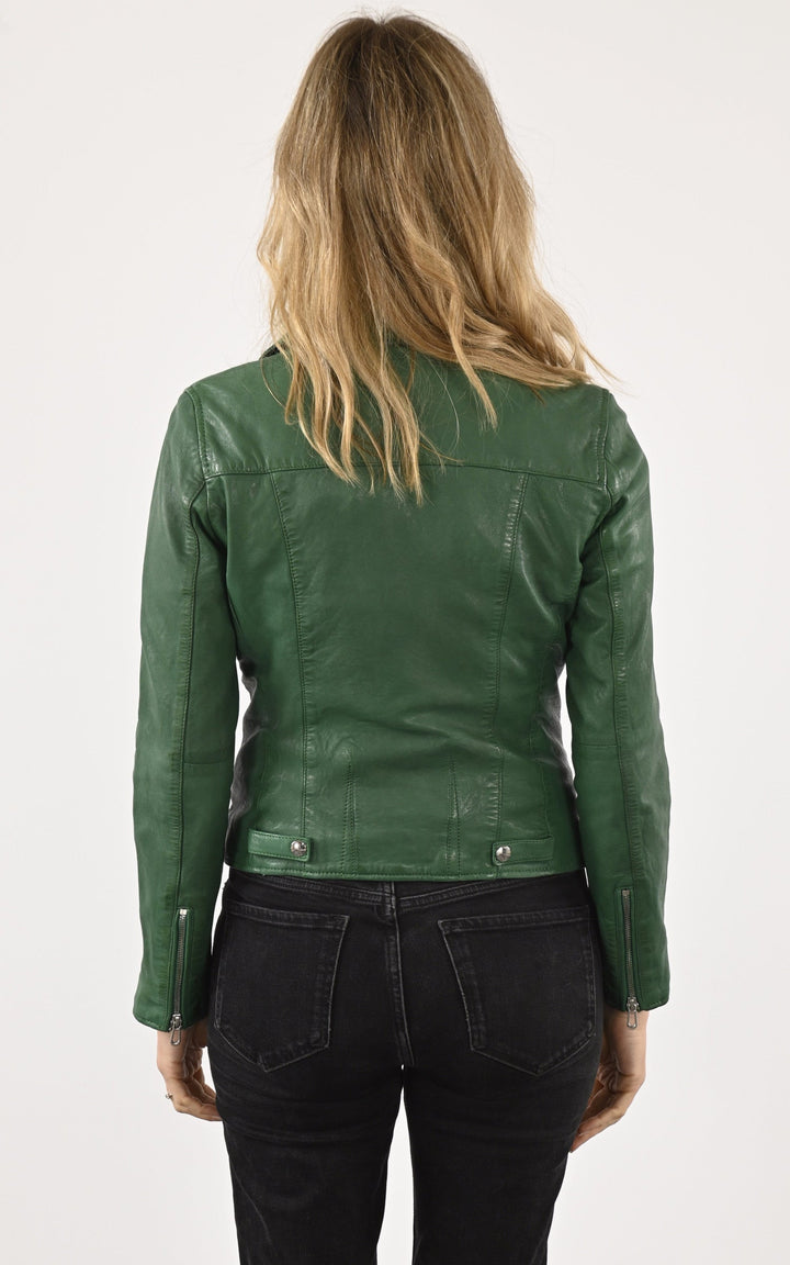 A "OLYMPE 101964" Vert Rose Garden Blouson Femme back photo