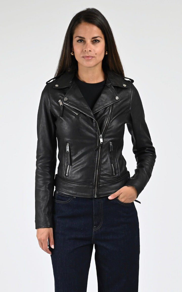 Black Lambskin Perfecto - Women