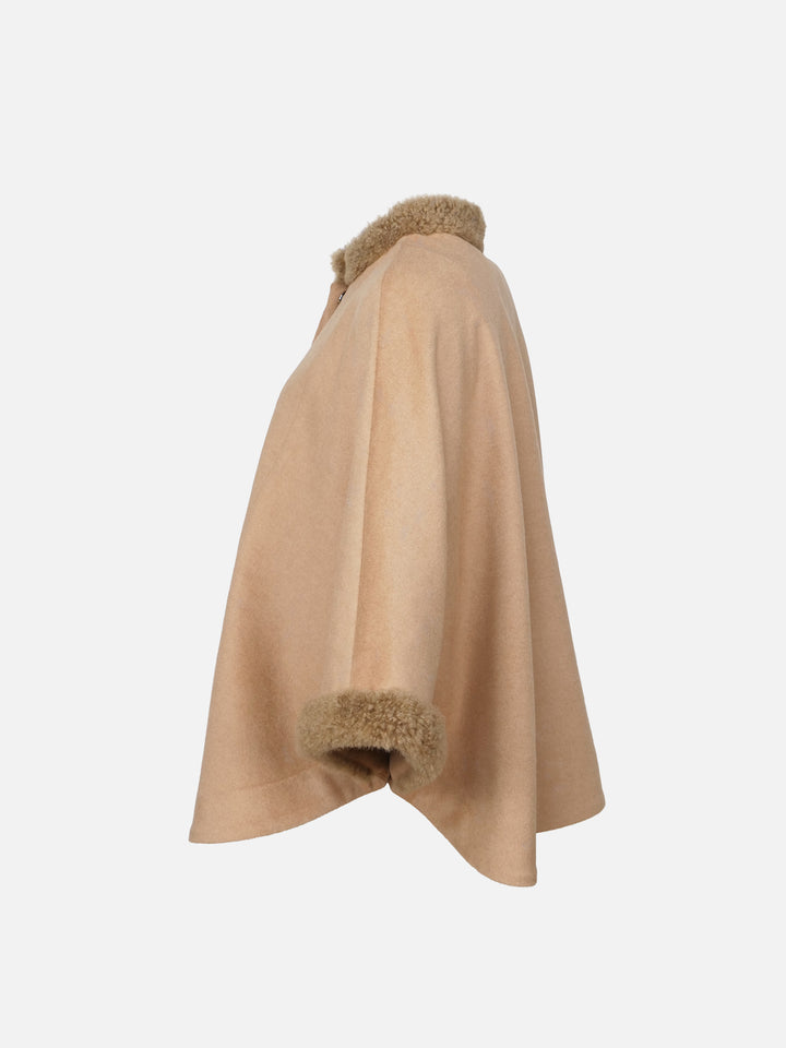 Damini Poncho, 75 cm. – Kaschmir – Damen – Kamel