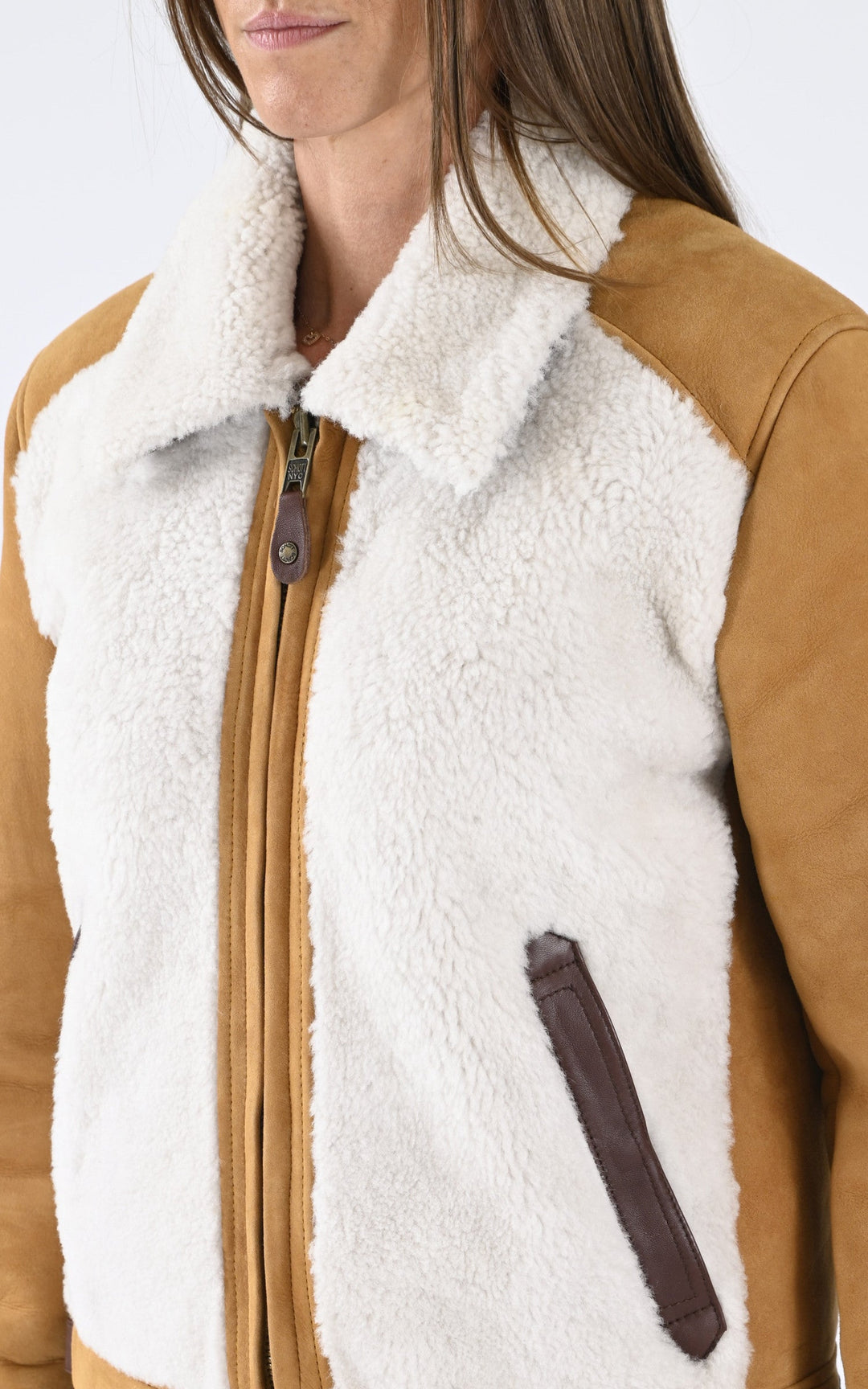 A "LCW HOLLY" Camel Schott Blouson Femme details photo