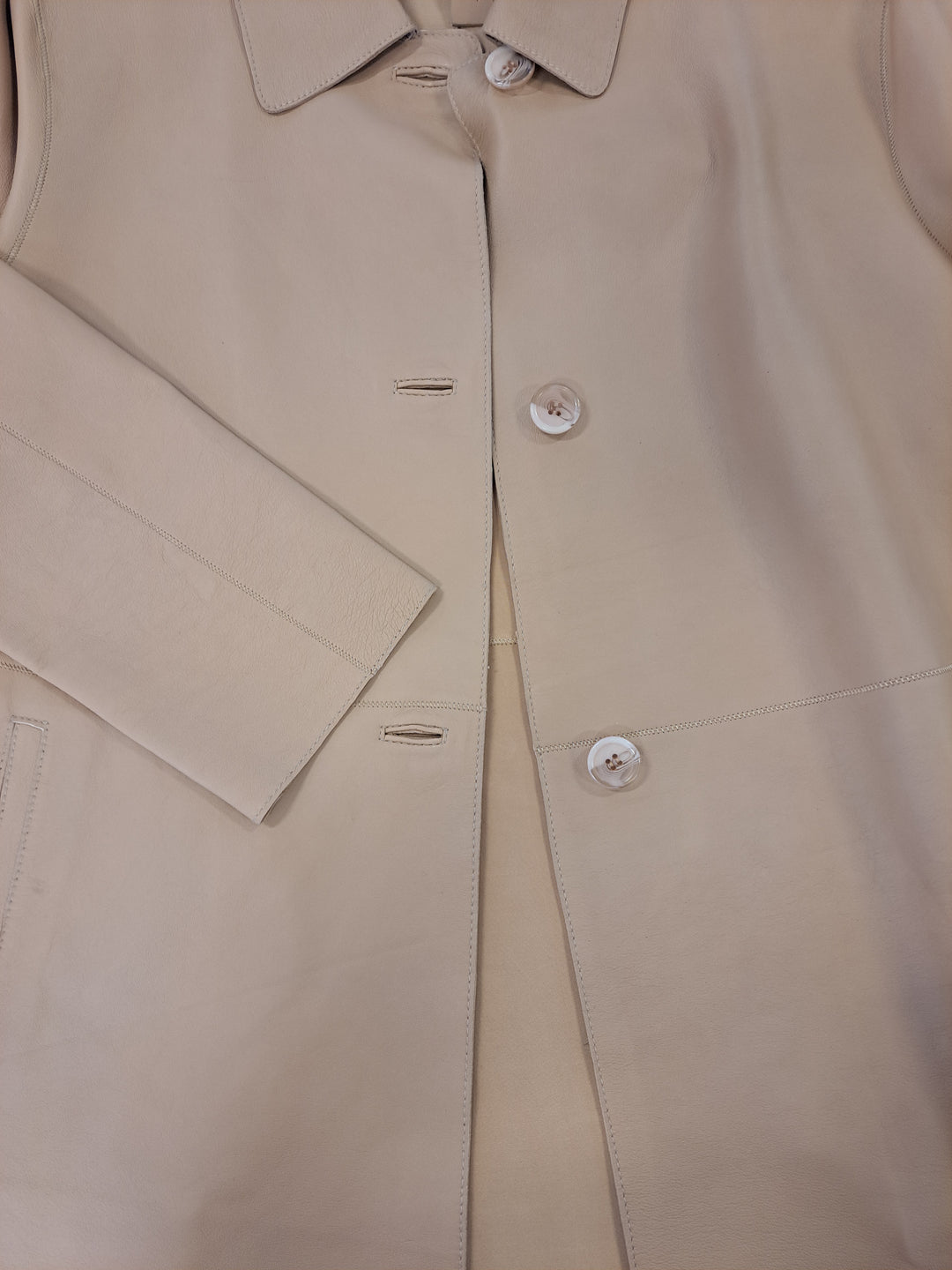 Solana, 68 cm. - Collar - Lamb Dior Bonded Leather-Women - Cafe Latte