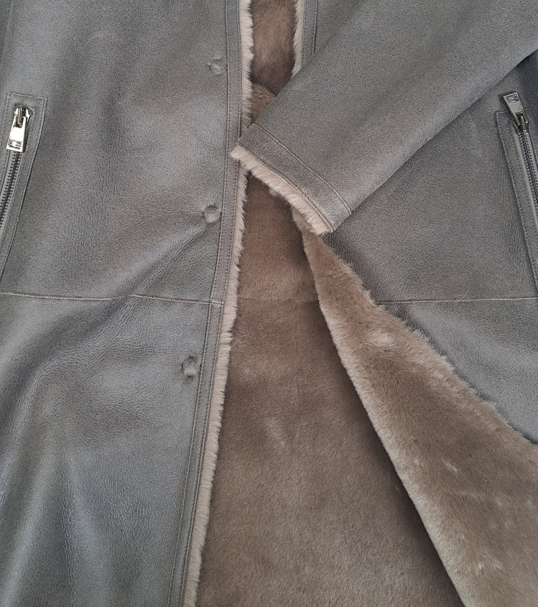 Giorgiana, 95 cm. - Collar - Nappa Lamb Crack Washed -Women - Brown