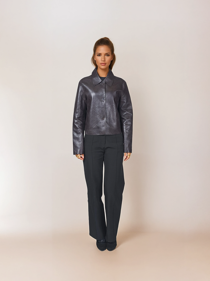 Cana, 52 cm. - Lamb Dior Bonded Leather-Women - Dark Brown