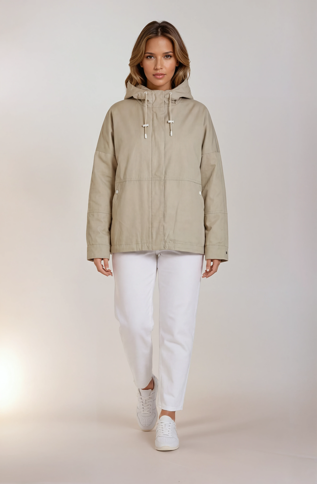 Isaia, 62 cm. - Textile - Women - Dark Beige