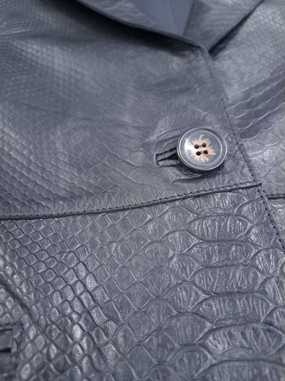 Lia Blazer, 62 cm. - Collar - Lamb Leather - Women - Black