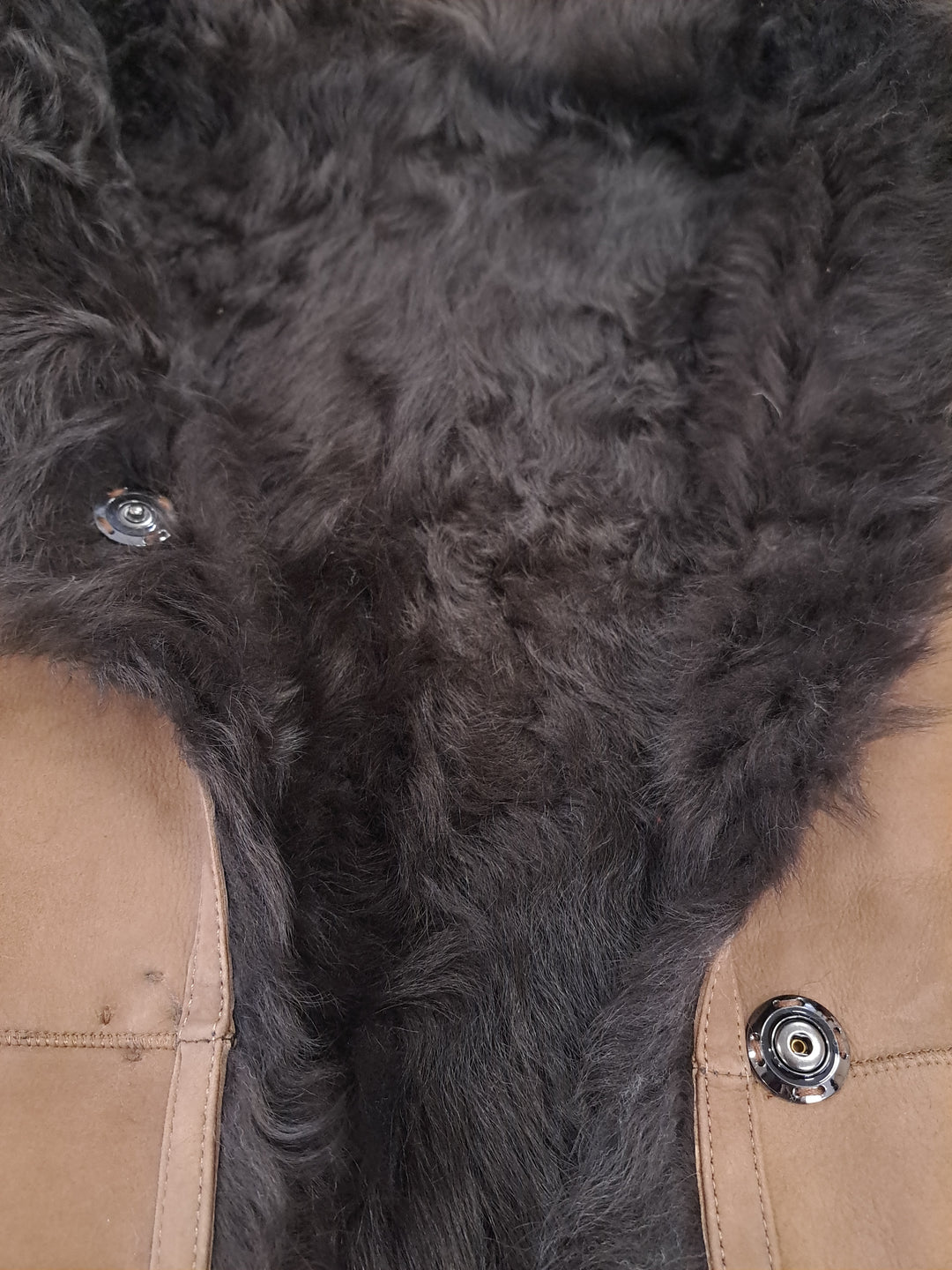 Jacurso, 105 cm. - Collar Suede Lamb - Women Brown