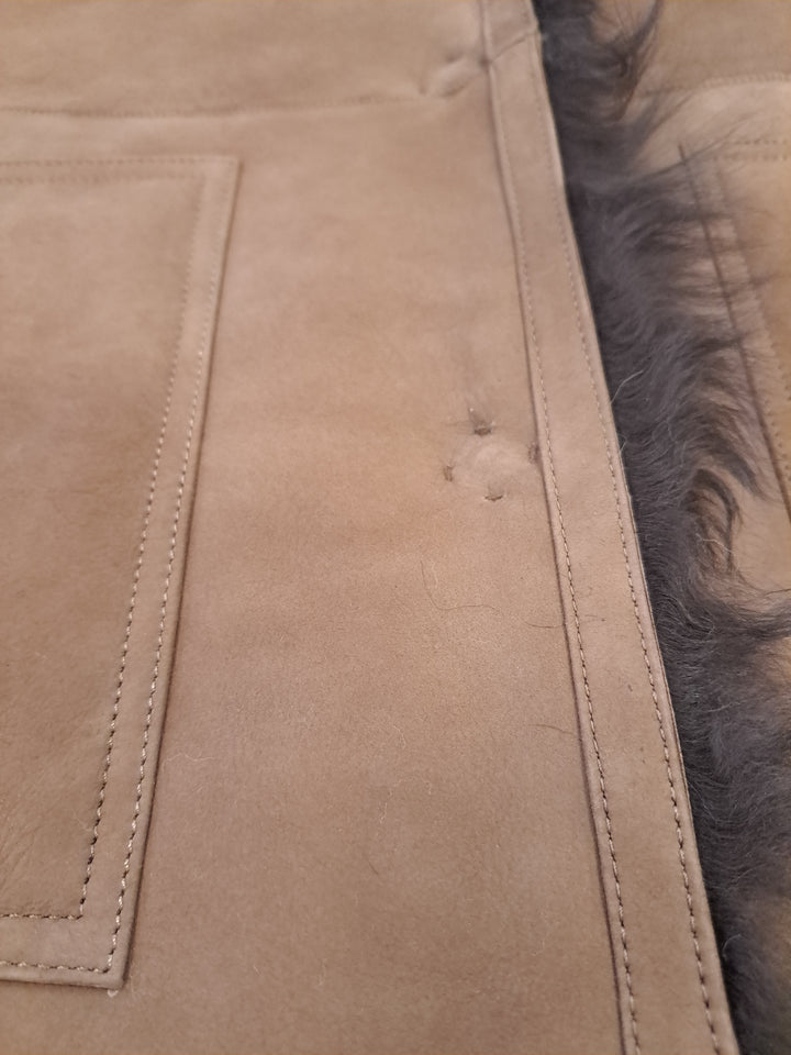 Jacurso, 105 cm. - Collar Suede Lamb - Women Brown