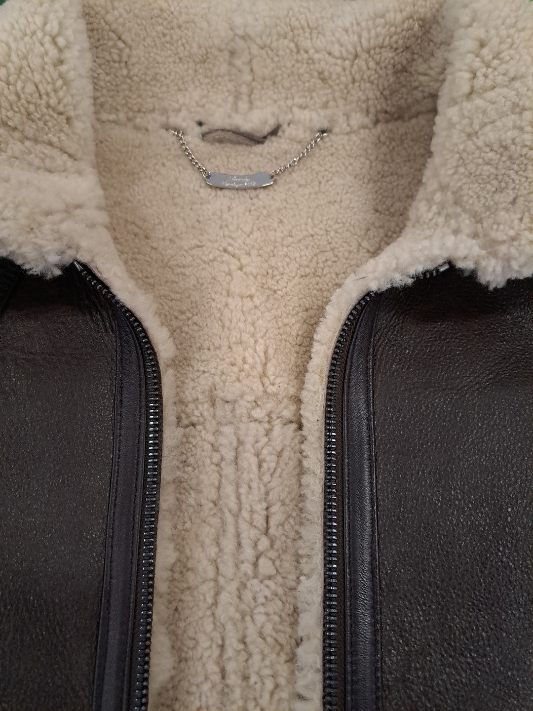 Elias, 68 cm. - Kragen - Nappa Lamm Crack - Mann - Dunkelbraun