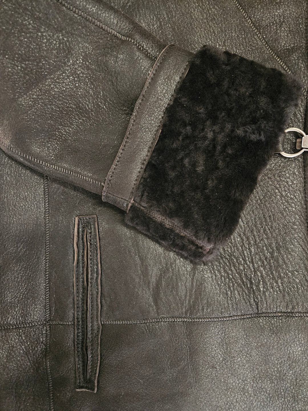 969, 90 cm. - Hette - Nappa Lamb Crack - Dame - Brun / Lamme Pels - Levinsky – Kvinde