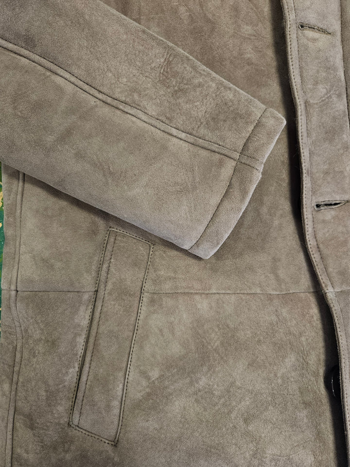 Carlo, 100 cm. - Collar Suede Lamb - Man Dark Oak