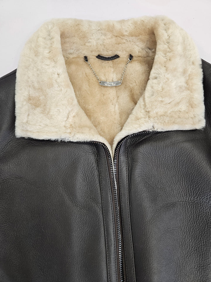 Iker, 66 cm. - Collar Nappa Lamb Crack - Man Dark Brown