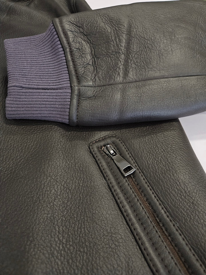 Iker, 66 cm. - Collar Nappa Lamb Crack - Man Dark Brown