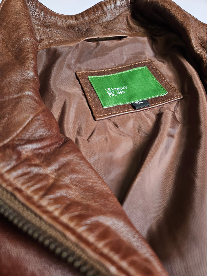 Big Marlow - Lamm Polish Nappa Leather -Man - Kopparbrun