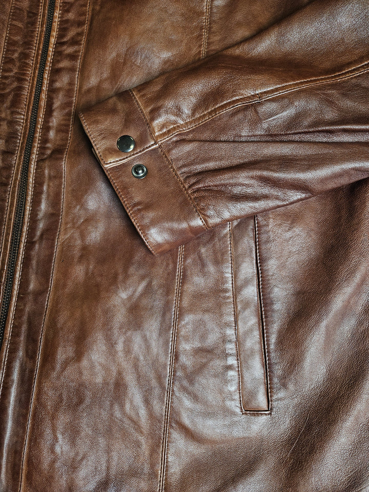 Big Marlow - Lamm Polish Nappa Leather -Man - Kopparbrun