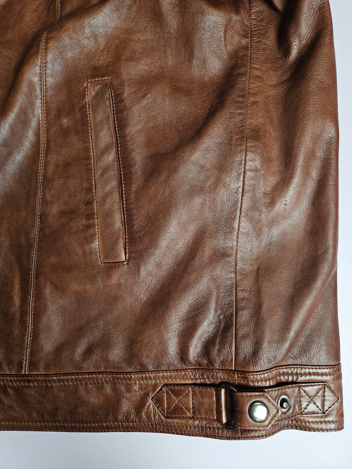 Big Marlow - Lamm Polish Nappa Leather -Man - Kopparbrun