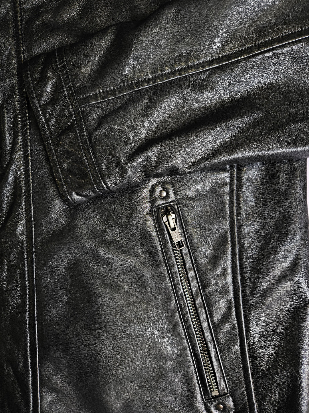 New Victor Lamb Polish Nappa Leather -Man Black