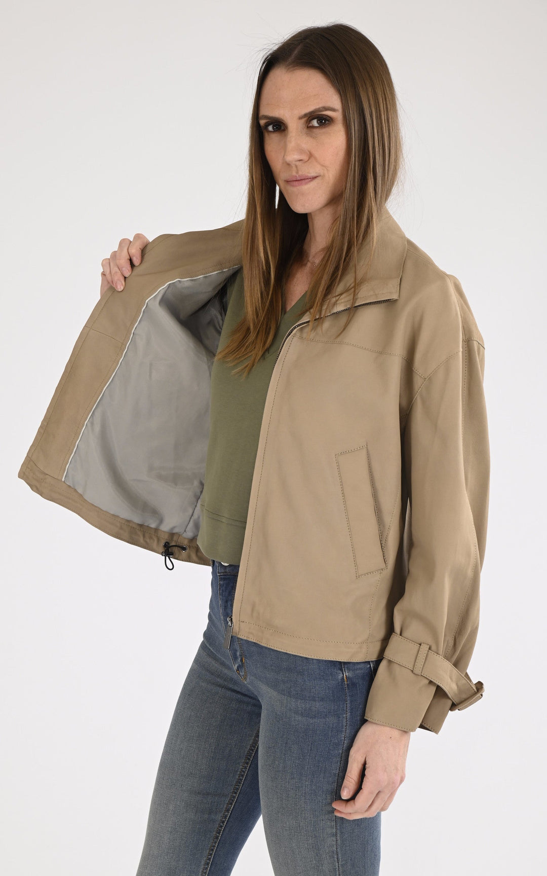 A "IBIZA 65023" Beige Oakwood Blouson Femme interior photo