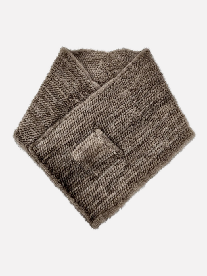 Scarf 180*40 cm.  - Mink Knitted - Accesories - Silver Blue
