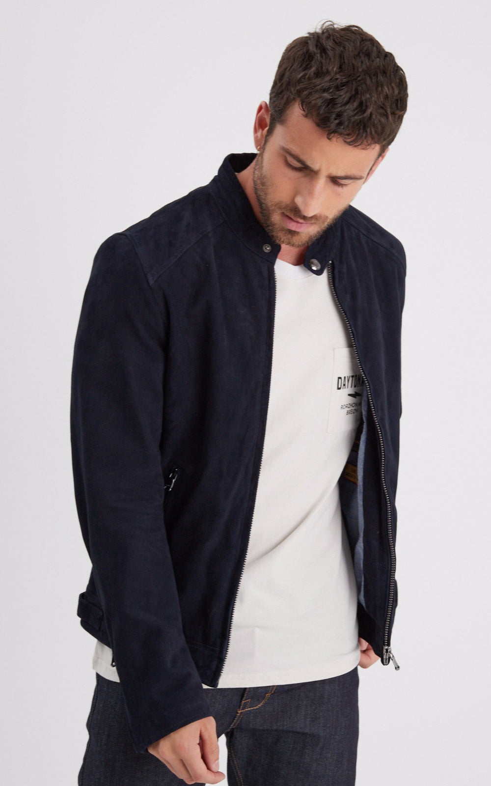 A "DELF 102569" Navy Daytona 73 Blouson Homme closed photo