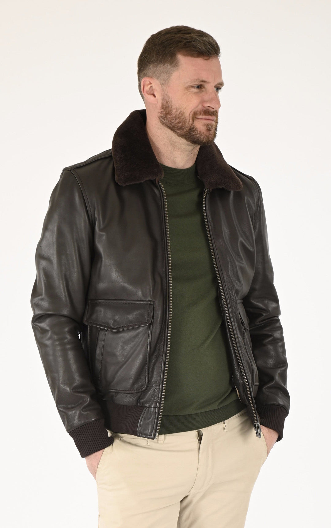 A "PILOT" Marron La Canadienne Pilote Homme opened photo