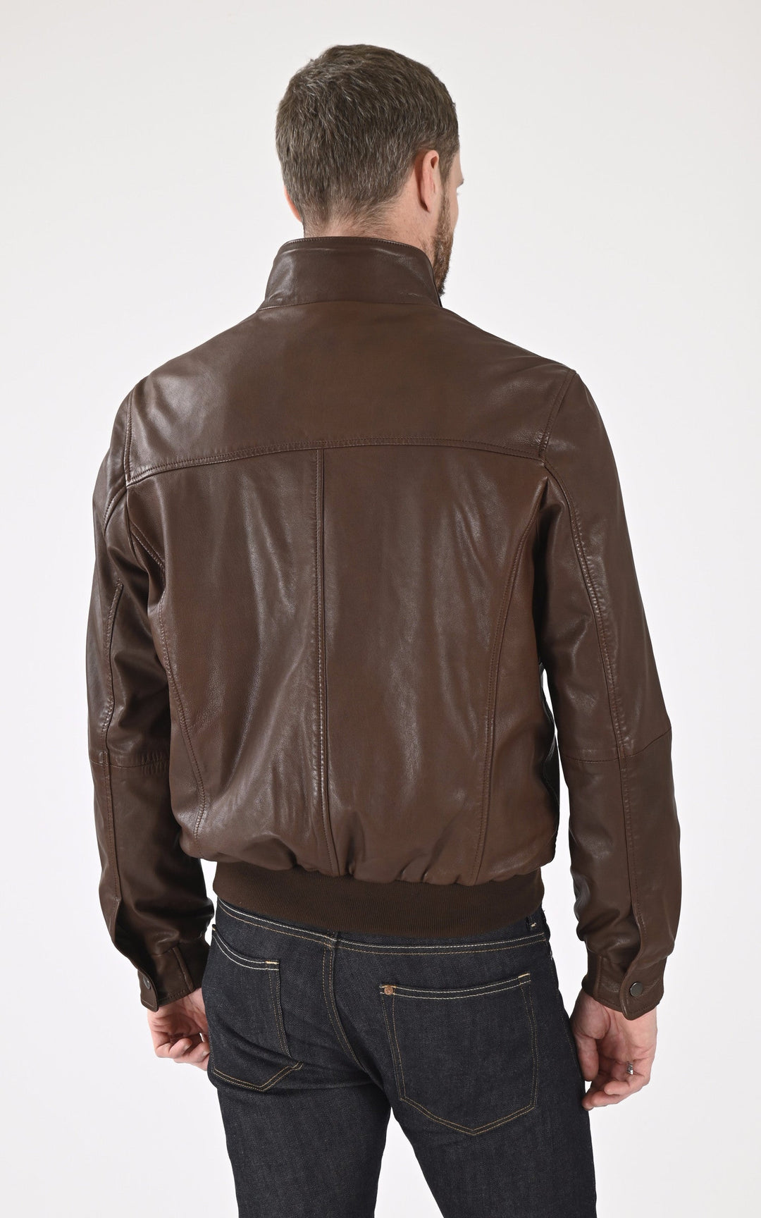 A "TRENTO 7656" Marron Smarty Blouson Homme back photo