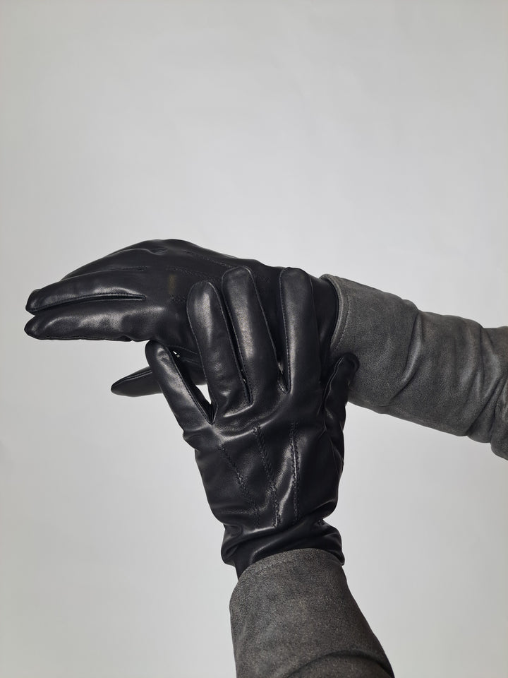 7607 Glove - Lamb Slink Leather -Accesories - Black