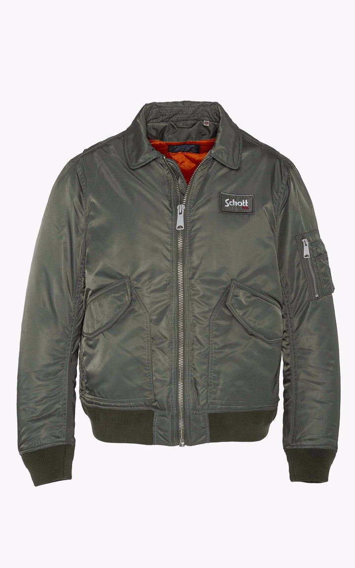 A "210100 RS" Kaki Schott Bomber Mixte closed photo