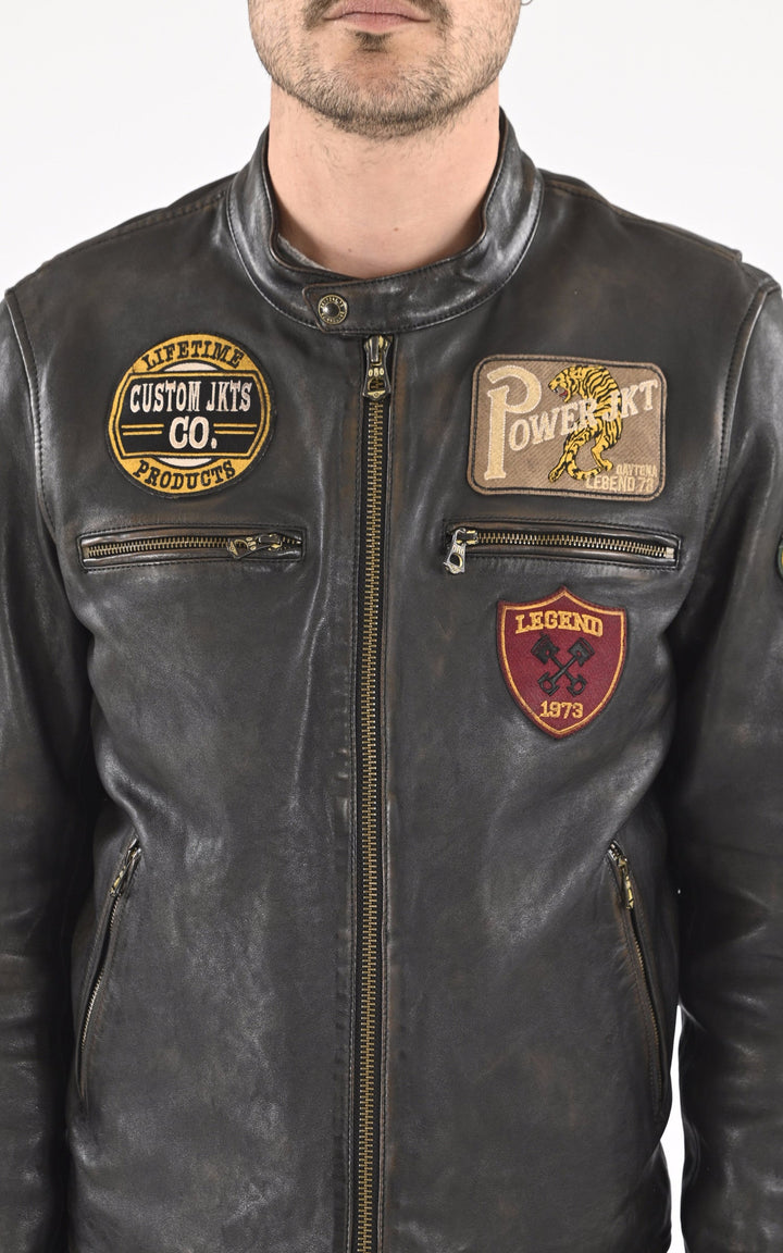 A "MARTINEZ 102828" Noir Daytona 73 Blouson Homme details photo