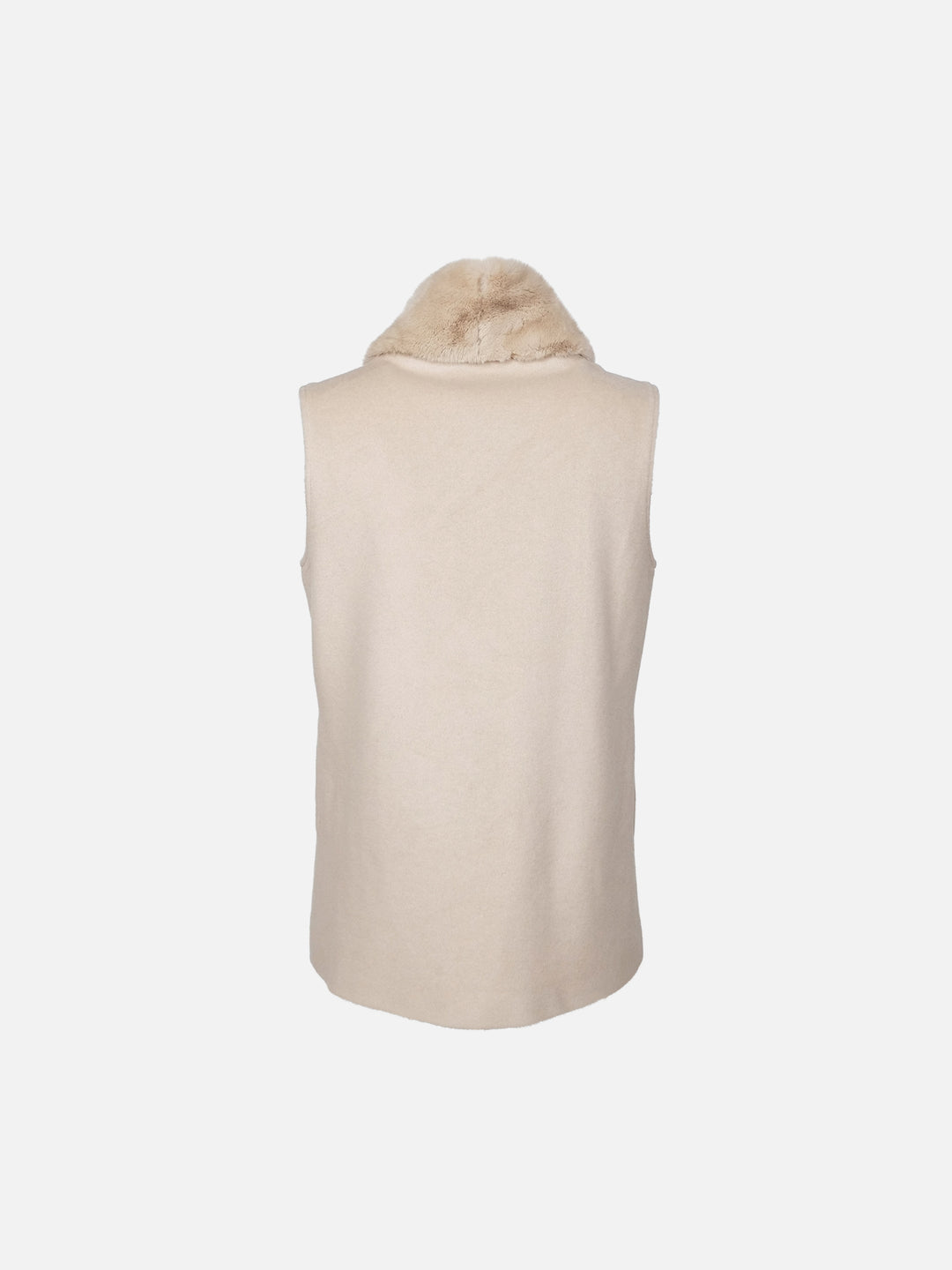 Haramont Vest, 70 cm. - Krave - Wool & Cashmere Vest - Kvinder - Dark Cream