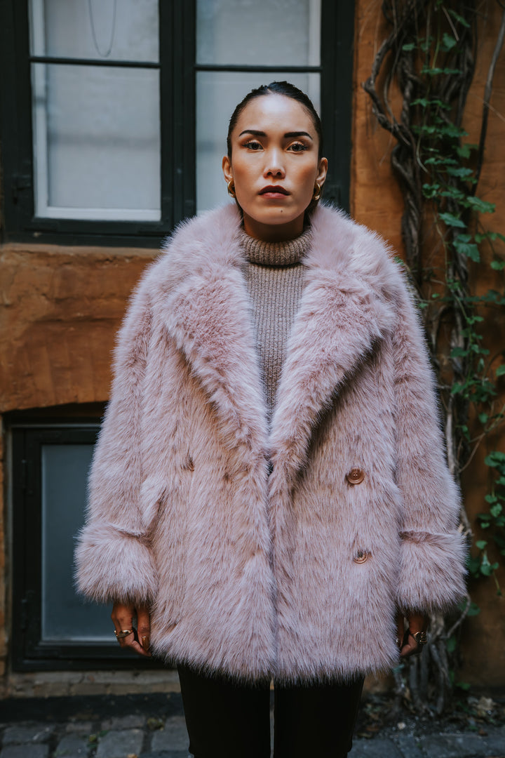 Jemima, 70 cm. - 100% Faux Fur - Women - Pink