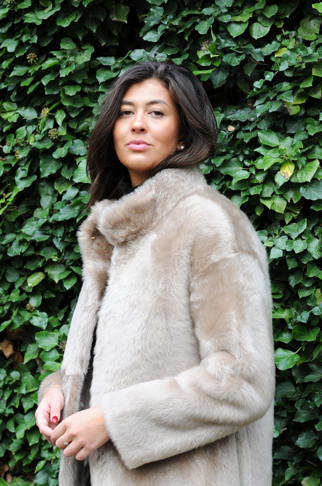 Halima, 85 cm. - Halsband - La Coon Lamm - Damen - Kamel