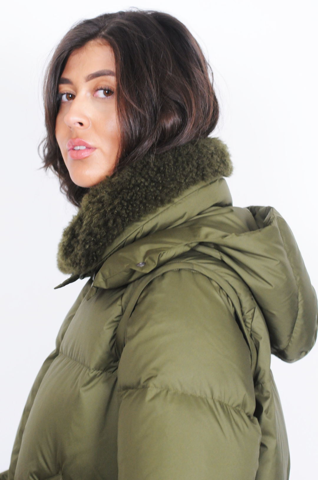 Heather, 98 cm. - Down Jacket/Vest - Kvinder - Army Green