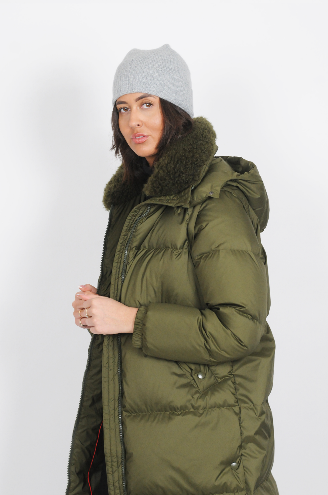 Heather, 98 cm. - Down Jacket/Vest - Kvinder - Army Green