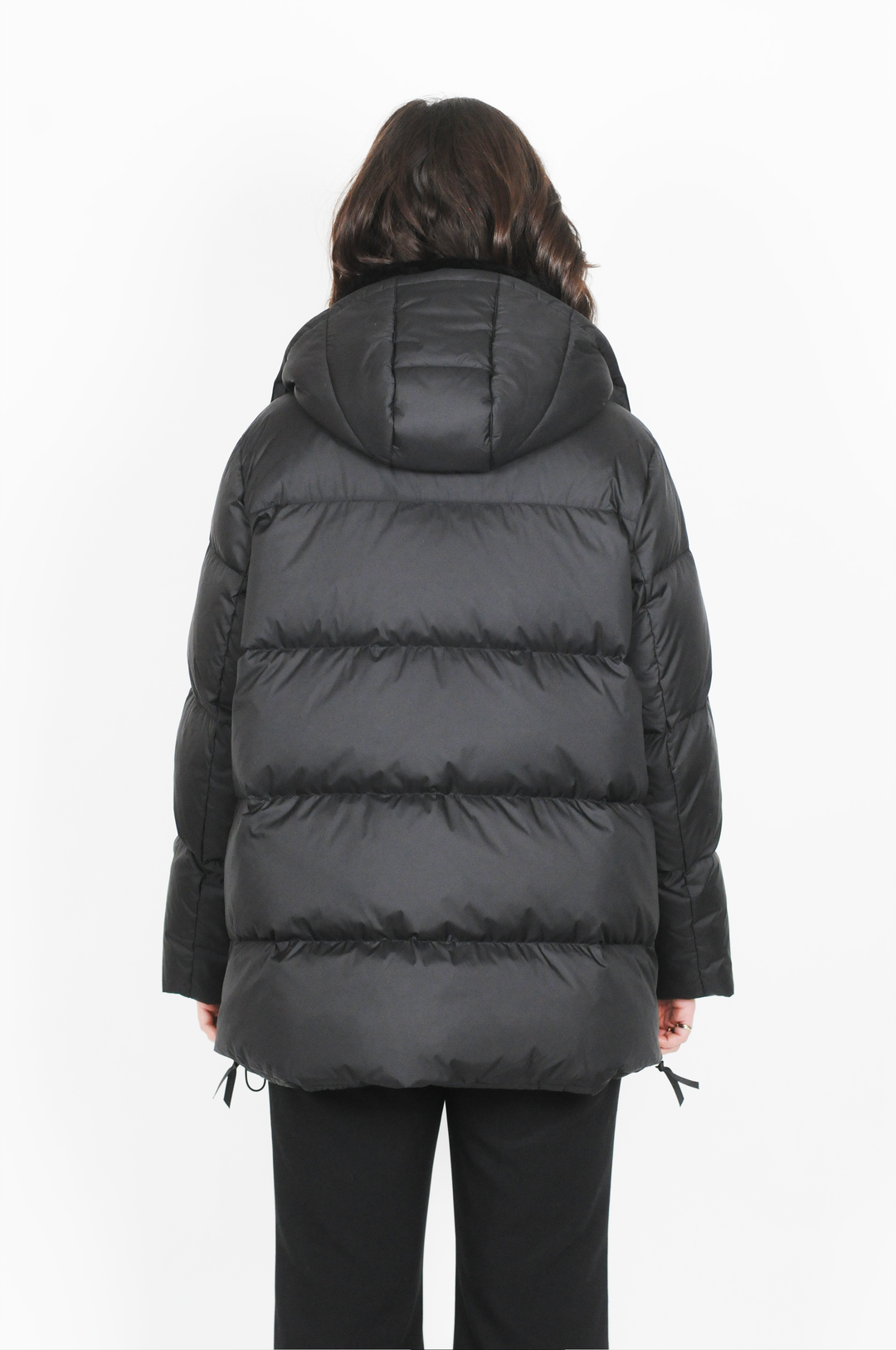 Hester, 75 cm. - Down Jacket with Hood - Women - Black