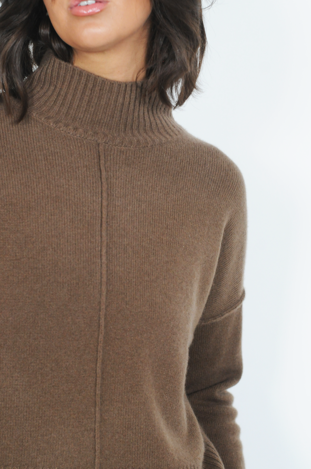 SY-23080 Sweater - 100% Cashmere - Woman -  Dark Brown