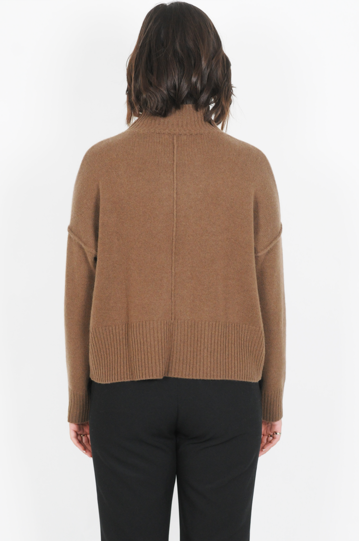 SY-23080 Sweater - 100% kashmir strik - Dame - Mørkebrun