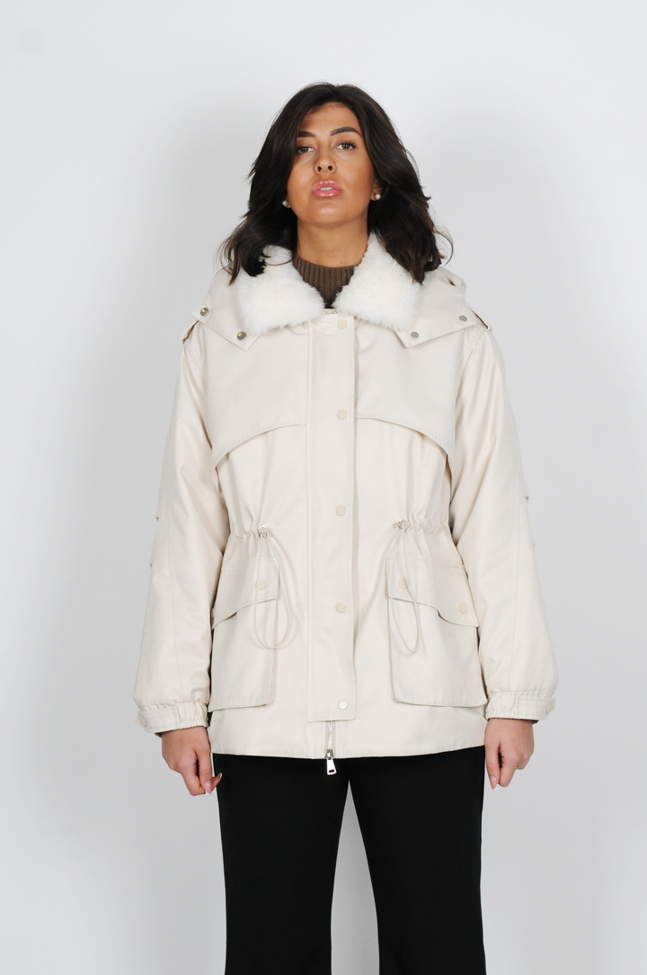 Honfleur, 77cm. OFF WHITE - Textiljacke - Damen